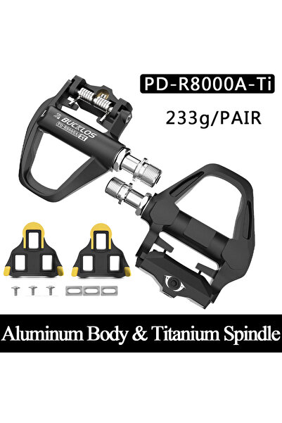 Choice PD-R8000A-Ti Cleat BUCKLOS Road Bike Self-locking Pedal for SPD-SL Roa...