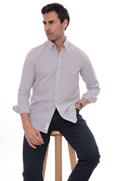 Fitmens Slim Fit Long Sleeve Lapel Buttoned Breathable Linen Gift Boxed Men's...