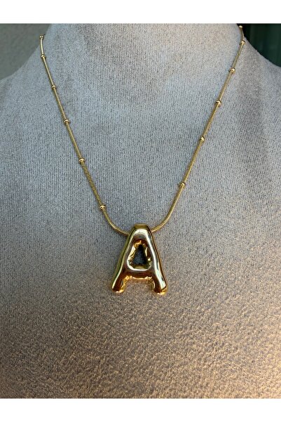 Laviona jewelry Harf Top Zincir Model Çelik Kolye