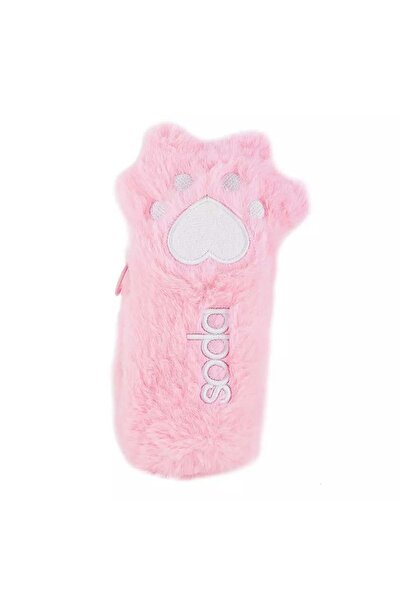 SODA Pembe Tüylü Makyaj Çantası Paw Cute Supremacy