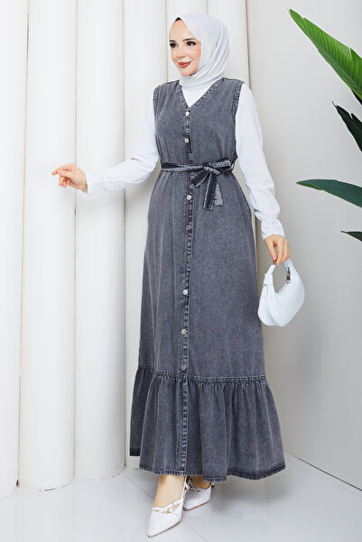 Pamuk Butik Γυναικεία τζιν φόρμα με πλαϊνές τσέπες