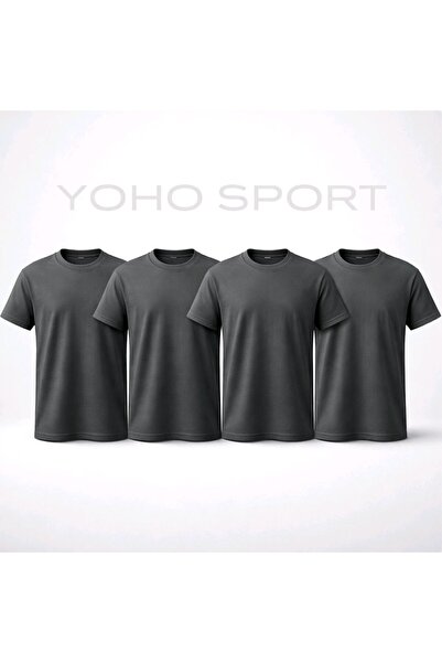 YOHO SPORT Unisex osnovna majica sa okruglim izrezom, 100% pamuk, mekana teks...