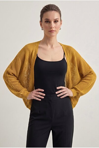 Neden Tekstil Πολυτελές διάτρητο λεπτό πλεκτό μπολερό ζακέτα