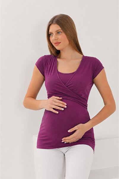 MEGHAN L.A Maternity Breastfeeding Soft Fabric Blouse