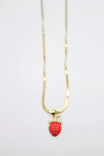 Generic Brand Strawberry Necklace - Gold