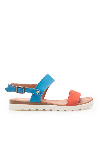 UrbanShoes Sandale cu talpă joasă damă, din piele naturală, Leofex - 043 Port...