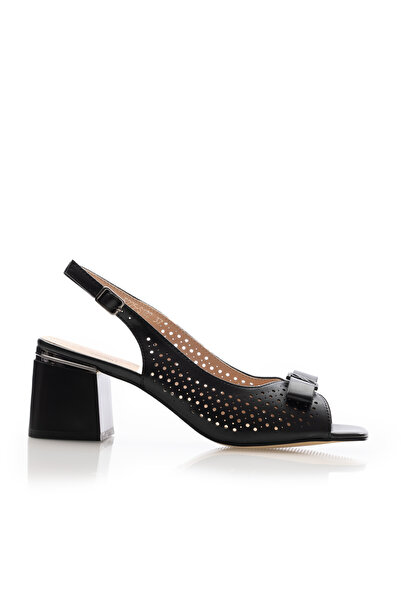 UrbanShoes Sandale damă cu toc din piele naturală, Karisma - 4005 Negru Box P...