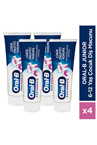 Oral-B Pro Junior Çürük Önleyici Koruma Diş Macunu 75 ml x 4 Adet