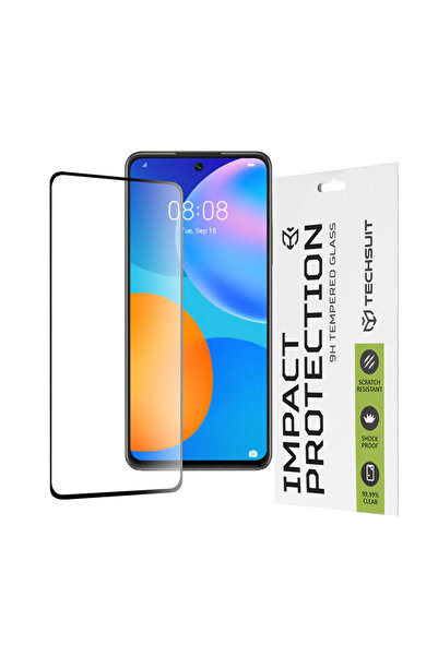 Techsuit Protective film for Huawei P Smart 2021, Anti-shock; Full Glue, black