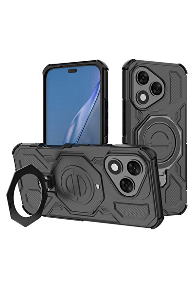 Techsuit Husa pentru Honor 400 Lite, Carbon Shield PRO, protectie antisoc, negru