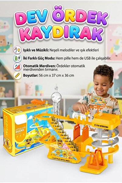 Tıfıl Toys Büyük Boy Dön Dolaş Ördekler! Şarjlı Işıklı Müzikli Otomatik Yürüy...