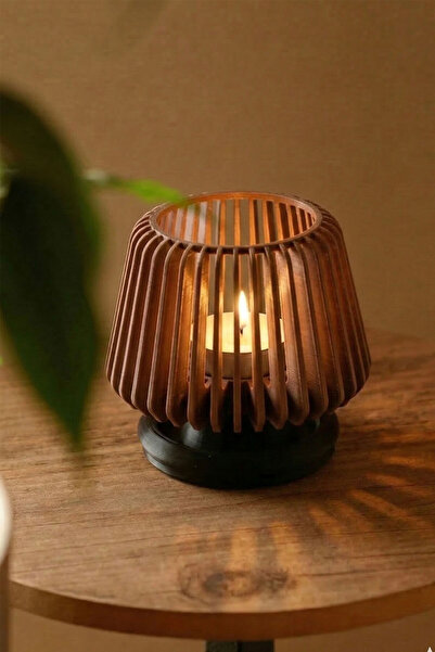 Croitacraft Dekoratif Tealight Mumluk - Masaüstü Aydınlatma - Açık Kahverengi...