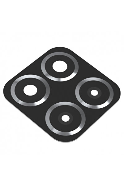 Aftermarket Geam Camera Spate Honor X6, Wide + Macro + Depth + Blitz, Negru