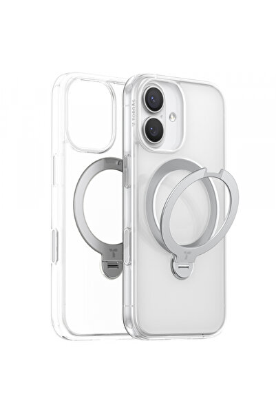 Stef's Cat Husa MagSafe pentru Apple iPhone 17, Torras, Ostand Spin, Transpar...