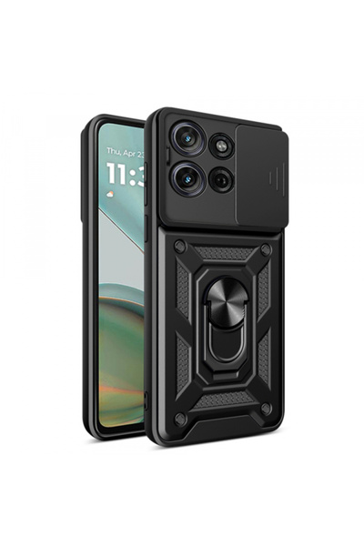 Techsuit Case for Motorola Moto G75, Techsuit, CamShield, Black