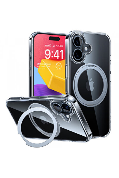 Stef's Cat Husa MagSafe pentru Apple iPhone 16, Torras, Ostand Pro, Transpare...
