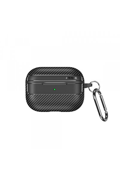 Stef's Cat Θήκη από ανθρακονήματα για Apple AirPods 4, Μαύρη