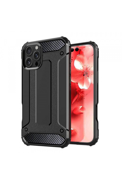 Stef's Cat Husa pentru Apple iPhone 16 Pro, Stef's Cat, Hybrid Armor, Neagra
