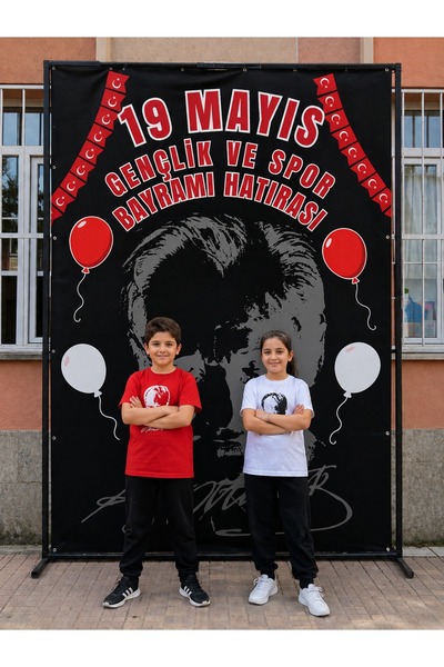 Rabadon 19 Mayıs Hatıra Fotoğraf Panosu Arka Fon 150CM x 200CM