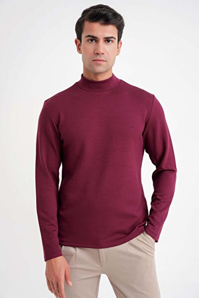 Efor Ts 894 T-Shirt Slim Bordo Casual