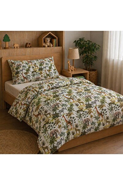 MundoLindo Σετ Παπλωματοθήκη μονόκλινου με θέμα Σαφάρι 160 x 220 εκ. 2 τεμάχι...