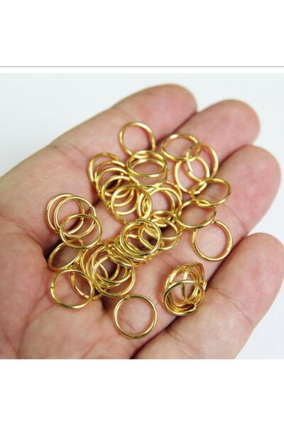 yiğit aksesuar 20 Adet 16 mm Gold Bağlantı Halkası Kolye bileklik Anahatar Ma...