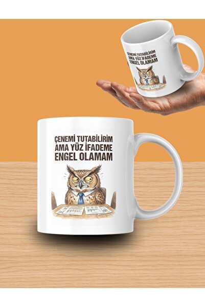Fikart "Can I Hold My Chin, but Not My Facial Expression?" Written Design Mug
