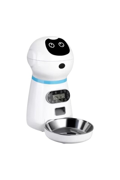 E-ANAMAG Αυτόματη ταΐστρα σκύλων/γατών, χωρητικότητα 3,5 λίτρων, λευκό