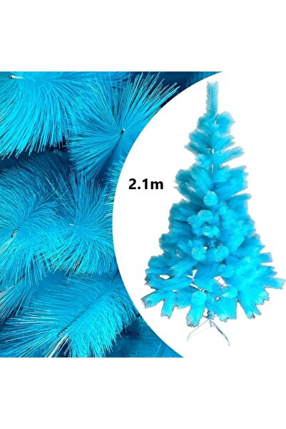 E-ANAMAG Τεχνητό Χριστουγεννιάτικο Δέντρο, Μπλε, Γυαλιστερό Πεύκο, ύψος 210 ε...