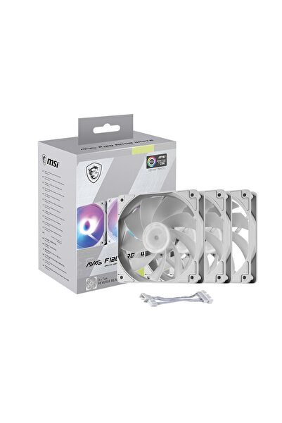 MSI MAG F120 ARGB WHITE-3RW 120mm ARGB Beyaz Kasa Fanı