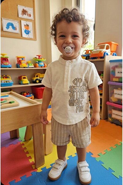 MelzBaby Erkek Keten Ṣortlu Alt Üst Takım