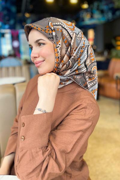 Aker Μεταξωτό Φουλάρι - 9053713-931 - Τίβιλ - Σχέδιο Σάλι