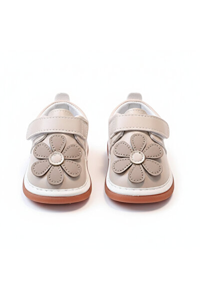 Bambimici - Baby Musical Floral Shoes-Light Brown, Pink - 0M to 24M