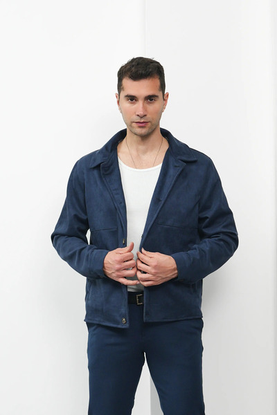 MODEFENDİ Button Detailed Suede Jacket