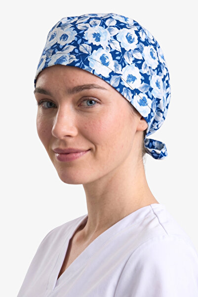 Viridi Medical Fashion MAVİ GÜL CERRAHİ KLASİK BONE