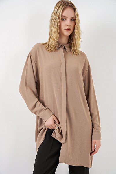 Hiccup BDART Oversize Μακρυμάνικη Μπλούζα Πουκάμισο με Κουμπιά