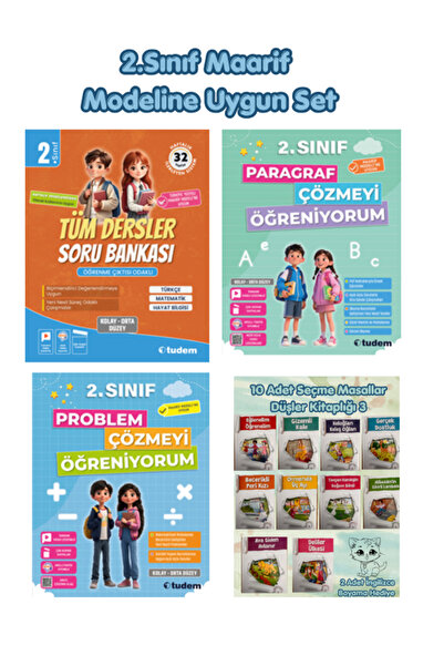 Tudem Yayınları Tudem 2.Sınıf Tüm Dersler-Paragraf-Problem Soru Bankası -Koza...