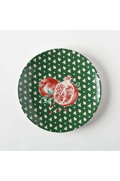 VİTELLİ Hazeran Pomegranate Patterned Porcelain Plate 20 cm