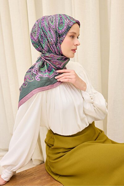 Silk Home Velora Scarf Ethnic Dark Green 90X90