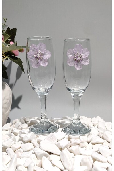 Hobibahçem Kirilnova ®   Purple Flower 2-Piece Soft Drink Cup