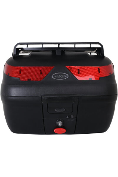 Maxem Motosiklet Arka Çantası Siyah 40 Litre Topcase Motor Çanta Full SL-40