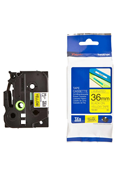 Brother Bandă laminată TZe-661 - Negru pe galben