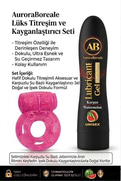 AuroraBoreale Karpuzlu Premium Lubricant Kayganlaştırcı Jel Titreşimli Halka ...