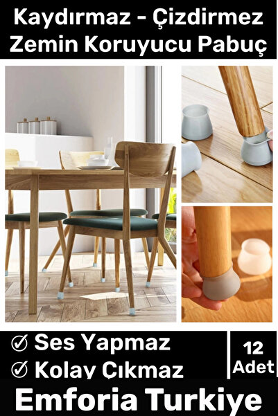 Emforia #MobilyaHırdavatı Premium Kaydırmaz Çizdirmez Ses Yapmaz Standart Ölç...