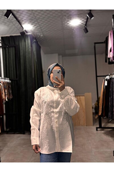Butik Tesettür Taş İşlemeli Gömlek