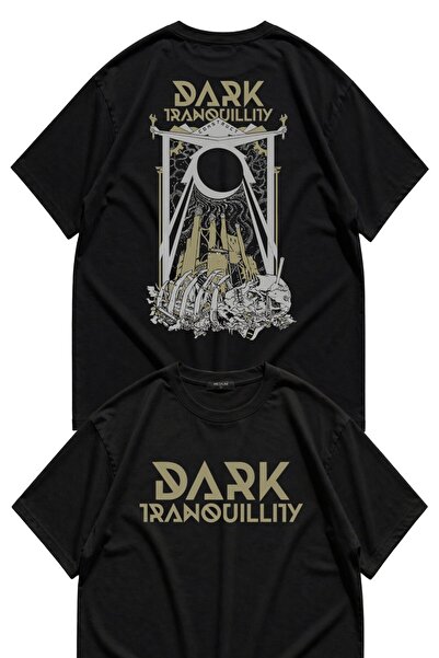 Fuddy Moda تي شيرت برقبة دائرية مطبوع عليه Dark Tranquillity للجنسين، تي شيرت...