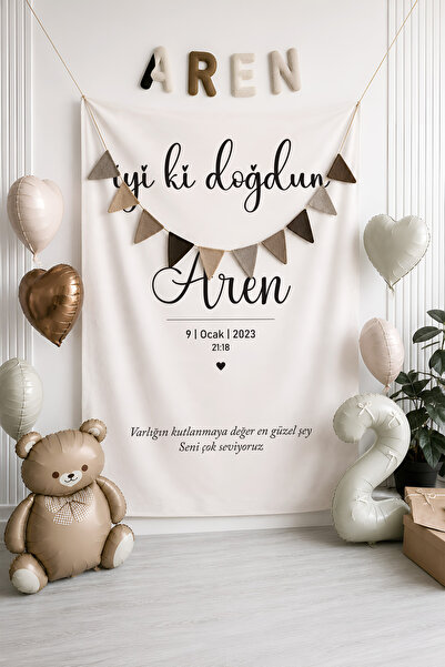 Narelinse Kişiselleştirilebilir Büyük Ebat Dikey Birinci Kalite İyi Ki Doğdun...