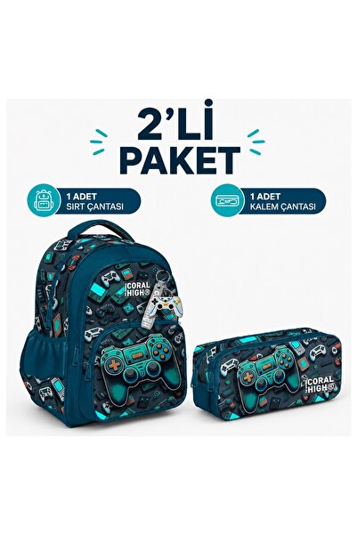Coral High Nefti Gamer Backpack 14423+ Pen Holder 12097