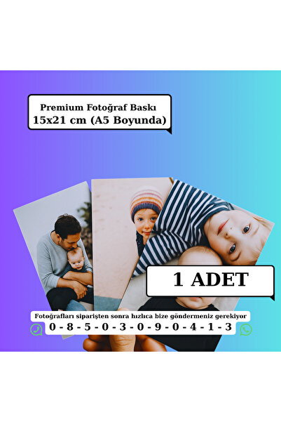 Mementoboxes Kişiye Özel Premium Fotoğraf Baskı 1 Adet A5 Boyutunda (15X21 cm)