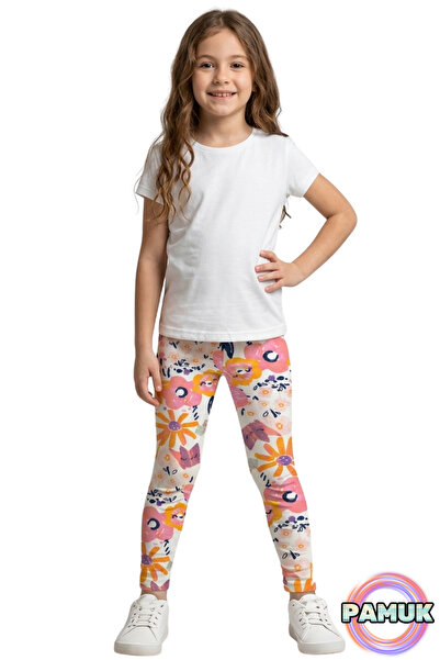 United Fabrics Patterned Children's Tights - Fuchsia Pink Floral Patterned Gi...
